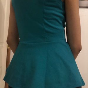 Turquoise peplum shirt